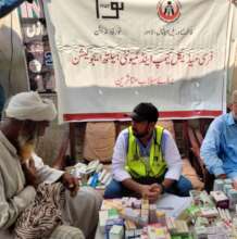 Patients being treated at Medical Camp