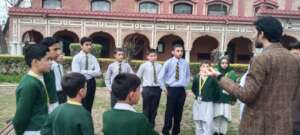Students are briefed about the history of Edwards