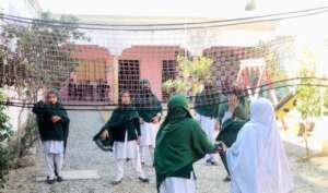 eman with her friends during an activity