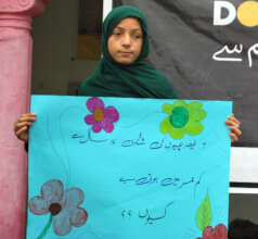 A special girl student against child marriage