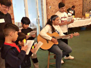 Young musicians entertain at the event