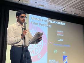 Our intern, Harris at the Film Festival