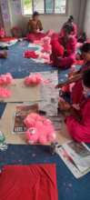 ECE teachers making the soft toys