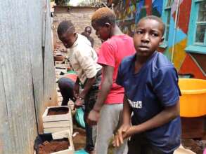 Gardening at the Elimu Project in Nairobi