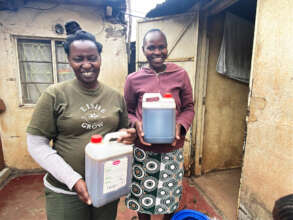 Stella and Irene with Lishe-Grow leachate