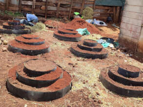 Finished cone garden at the Perijang school