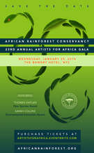 Artists for Africa fundraiser Invitation
