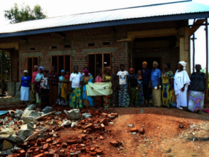 Mambasa Women's Group in front of office complex