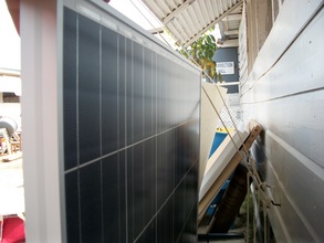 moving solar panels into safe storage