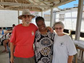 Founding Board members with a school official