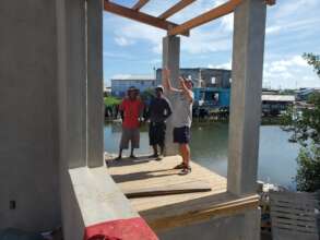 Front porch decking -- New Community Center
