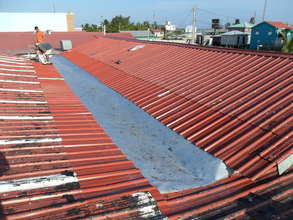 roofing section ready for solar panel install