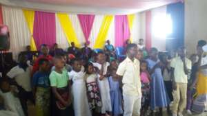 Devotion with children before Training