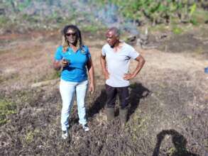 Team Members Clearing land for construction