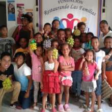 Foundation kids and volunteers