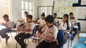 Specially abled students writing formative exams