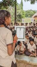 Students learn about Indian constitution