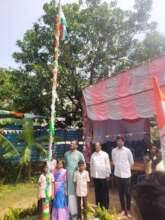 Flag hoisting on August 15