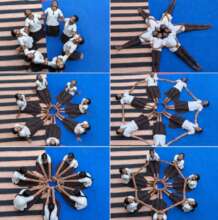 Yoga Day formations by students