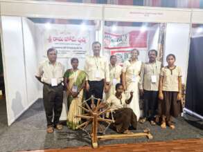 Showcasing charkha & spinning