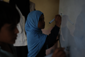 Even with little, children still choose to learn.