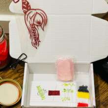 Putting together the beading kits!