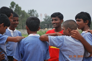 Revanna coaching at Dream Football Program