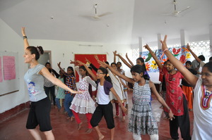 Young People Learning a Spanish Dance Form @ Camp