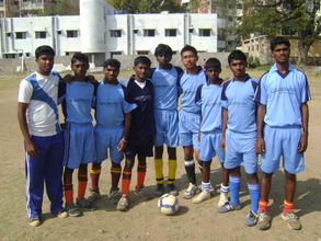 Girish with his Football Team