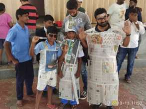 Paper Fashion Show by the young people