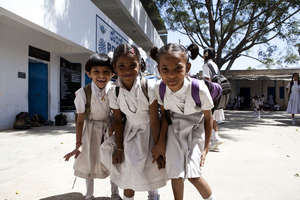 Young girls in Life Skills Programs with Schools