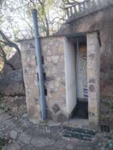 A long drop toilet/loo
