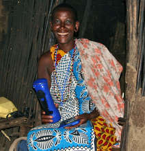 Maasai woman with light