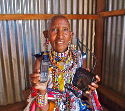 A woman & her phone