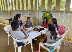 Students in Mitu rural school