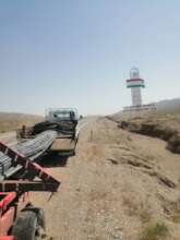 truck of reinforcement on its way to Isfara City
