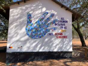 Art done by teens at Katombora