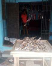 Victoria in her hair salon shop