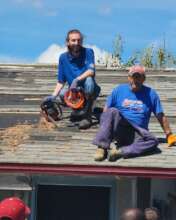 coming down off roof