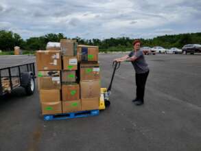 bringing in supplies