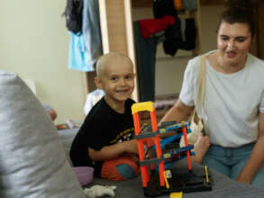 A patient playing in Casa Soleterre, Neslukhiv