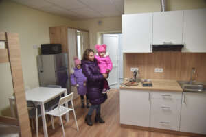 Each apartment has its own kitchenette
