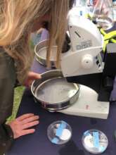 Checking for microplastics in the lake water