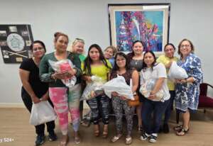 Providing food parcels to Women at HomeSafe
