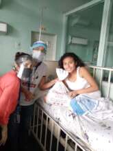 Benefited sick young woman in Venezuela