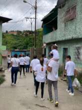 Delivering food bags to vulnerable communities