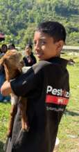 Student at the recent visit to a local farm, Nepal