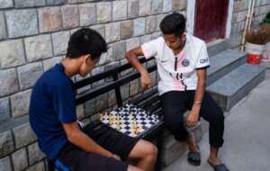 Children play Chess at our Indian Campus in 2022