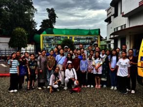 Our staff and team welcoming new students, India