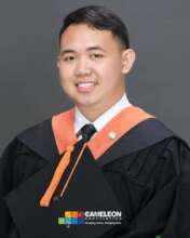 An engineering student celebrating his licensure.